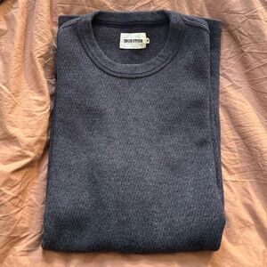 Taylor Stitch Heavy Bag Waffle Tee 38 Navy